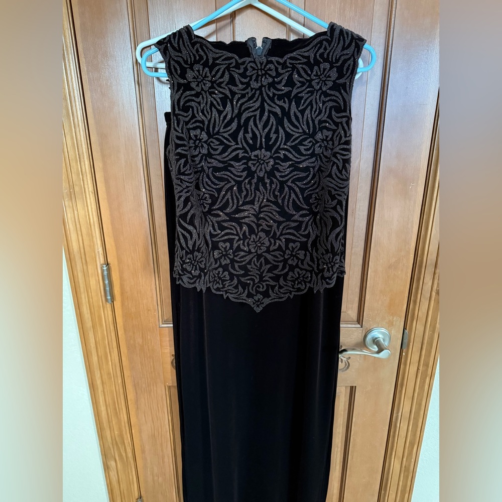 Elegant Brown Floral Dress